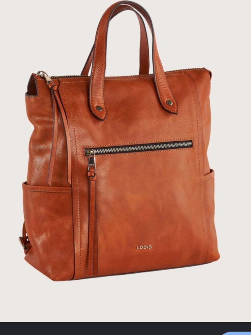 Lodis Cognac Leather CATALINA BACKPACK